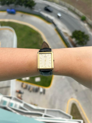 Seiko Tank Vintage White and Gold