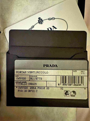PRADA Vitello Grain Leather With Authentication Card