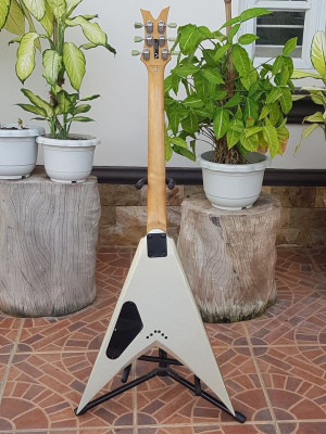 Dean Guitar, Flying V. (Metallic Silver)