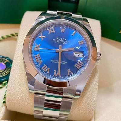 2022 Brand New Rolex Datejust 41 Azzurro