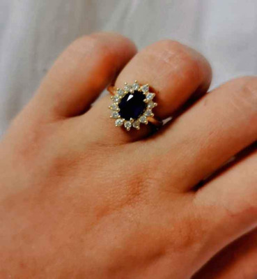 Sapphire Ring Princess Diana Ring