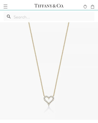 Tiffany & Co. Heart Diamond Pendant Necklace