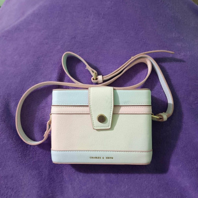 Bronte Tweed Boxy Crossbody Bag Charles and Keith Orig