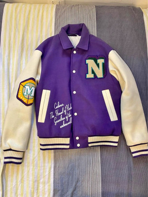 Zara Man Varisty Jacket Purple