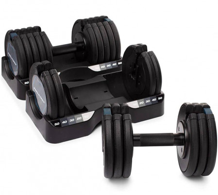 ProForm 50 lb. Select-a-Weight Dumbbell Pair, Black