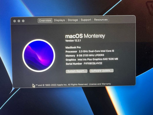 Selling Macbook pro 14inc Version 12.2.1