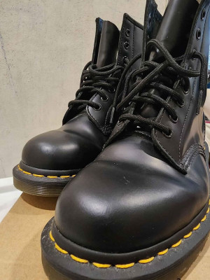 Dr. Martens 1460 Black Smooth Boots Size 7UK