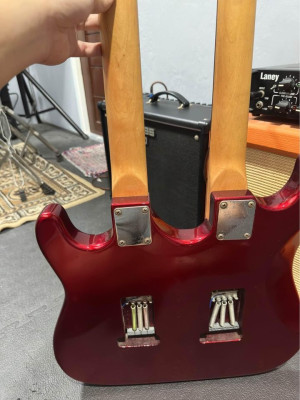 Double neck custom made Fender guitar (Mahogany wood body)