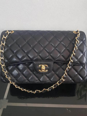 Chanel Classic Double Flap Caviar in GH