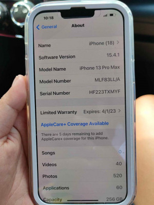 Iphone 13 ProMax 256gb Gold