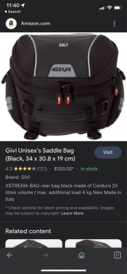 Givi Saddle Bag 20L