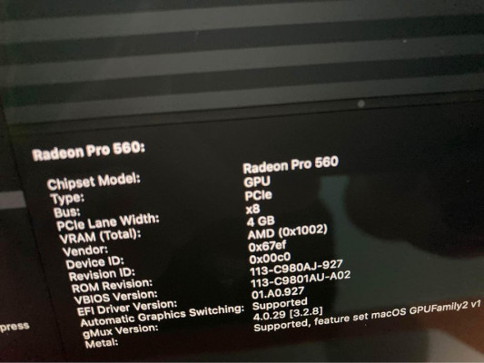 2017 MacBook Pro 15-inch from USA