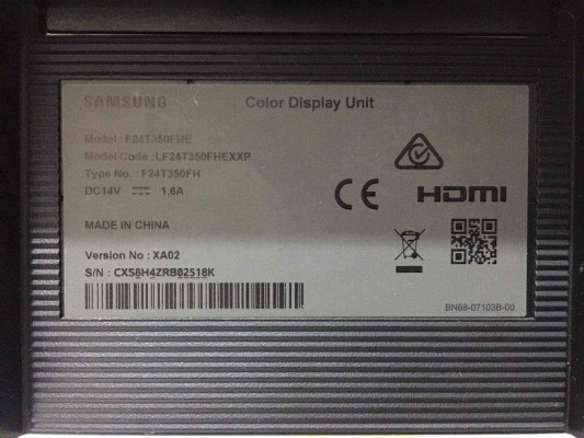 Samsung F24T350FHE Bezel less 24" IPS monitor