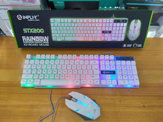 Keyboard and Mouse (White) InPlay stx200