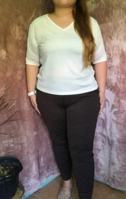 Plus size vneck elbow