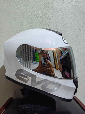 Brandnew fullface White helmet W/Silver Visor