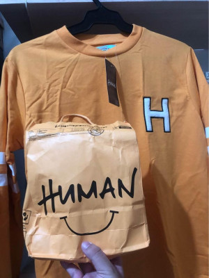 Human Yellow Mustard Long Sleeve Sweatshirt