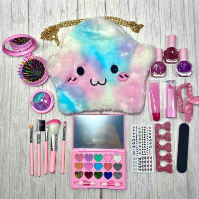 Star sling / Fur Pouch Makeup Kit For Kids Toy Set
