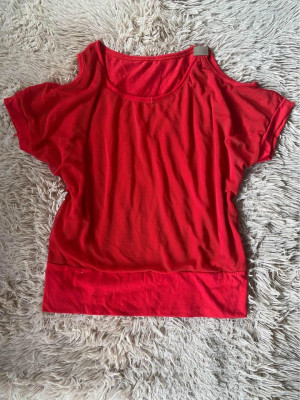 Off-Shoulder Red Top