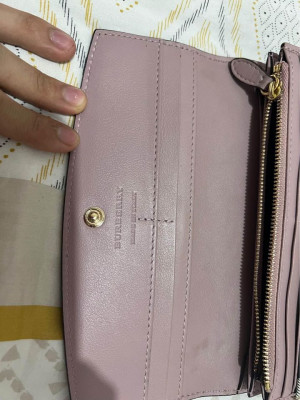 Burberry Pink and Brown Porter Wallet