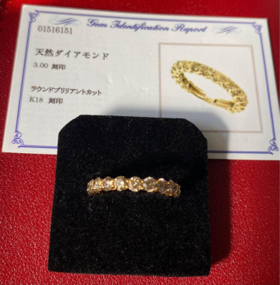 3ct Yellow Gold Eternity Ring