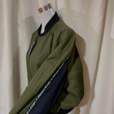 Stussy Green Army Bomber Jacket