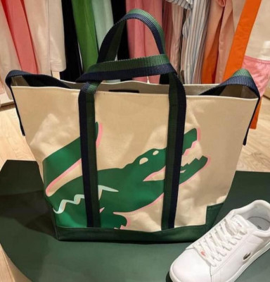 Lacoste canvas tote bag sling bag