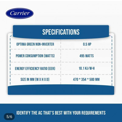 Carrier Optima Non-Inverter 0.5HP (Pre-owned)