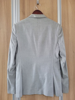 Original Zara Man Slim Fit Grey 2-Piece Suit and Pants