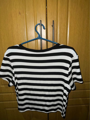 ZARA crop top stripes