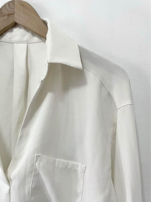 Preloved White Longsleeve Formal Blouse Top