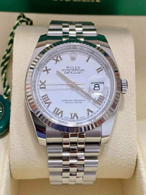Rolex Datejust 36 White Roman Dial