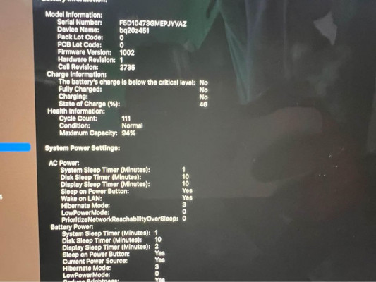 MACBOOK AIR M1 256GB-8GB WITH ISSUE