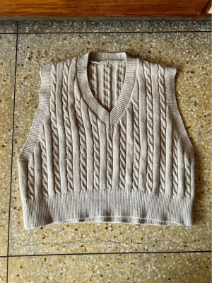 Beige Knitted Vest