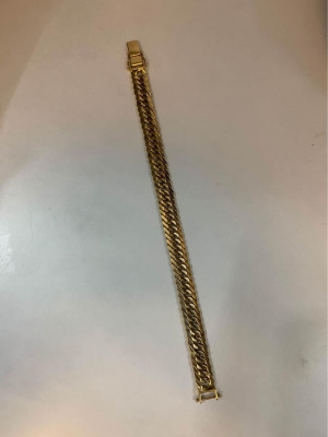 18K Japan Gold Bracelet 12cut 50.1g 8”