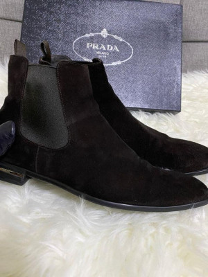 PRADA LEATHER SUEDE BOOTS