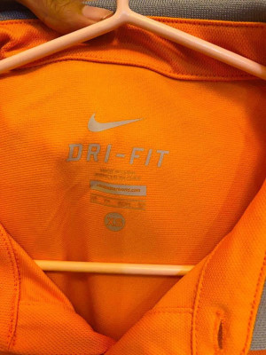 NIKE Mens Dri Fit Orange Polo Shirt