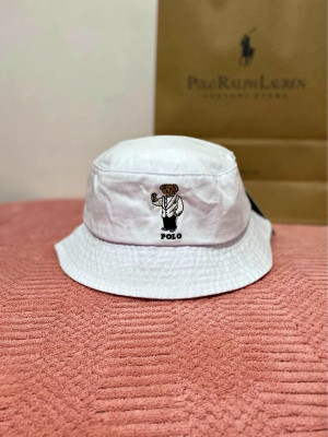 Classic Bear White Buckethat