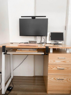 STUDY/WORK DESK WITH BUILTIN CABINETS