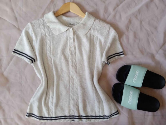 Knitted cropped Shirt M-L