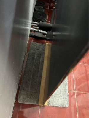 Used 6x2 ft arc mirror frameless with wood stopper