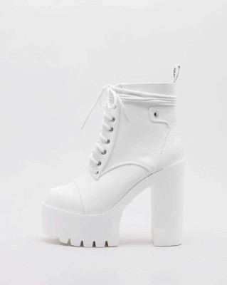 Platform Chunky Heeled Boots
