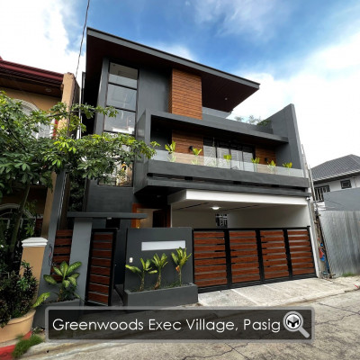 Appealing Black Modern House and Lot for Sale in Greenwoods Executive VillageFlo