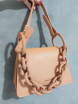 Charles & keith peach small bag