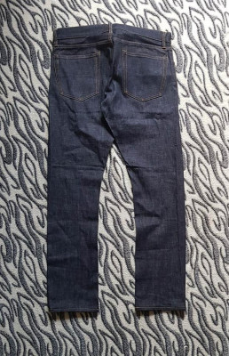 RALPH LAUREN SAMPLE PAIR - VARICK SLIM STRAIGHT INDIGO RAW DENIM JEANS /SELVEDGE