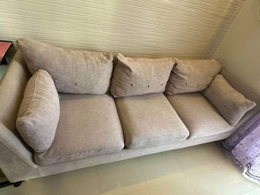 Three seater fabric sofa
