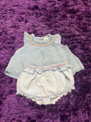 Take All Oshkosh baby dress with bloomer SET 0-3 months old