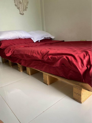 ‼️MOVING OUT SALE‼️ Double Wooden Pallet Bed Frame