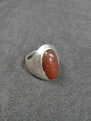 Vintage ring brown agate