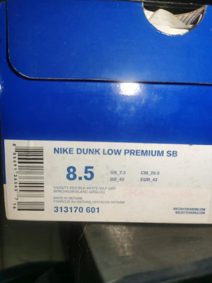 BNDS Nike Dunk Low Premium SB Roller Derby Sz 8.5US
